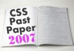 CSS English Past Papers 2007