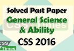 CSS Sovled Past Papers General Science and Ability