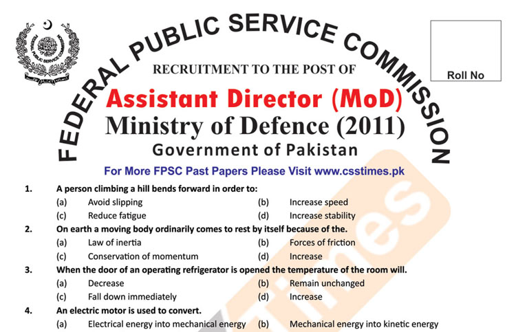 Assistant Director MoD Ministry of Defence Paper 2011