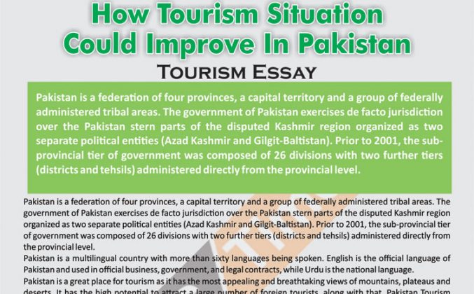 ways to improve tourism in pakistan