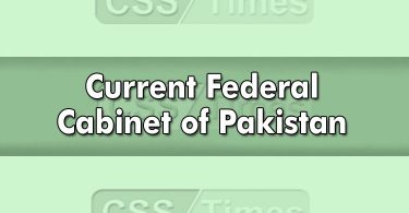 Current Federal Cabinet of Pakistan