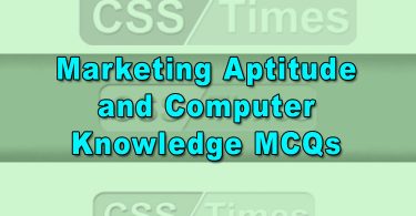 Marketing Aptitude and Computer Knowledge MCQs (Solved)