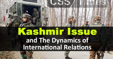 Kashmir Issue and The Dynamics of International Relations