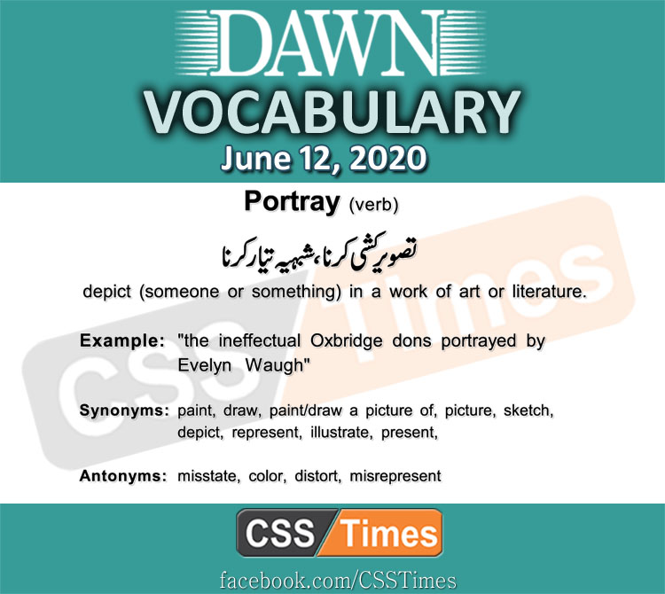 Daily Dawn News Vocabulary With Urdu Meaning 12 June