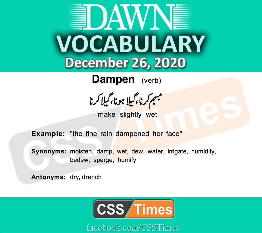 Daily DAWN News Vocabulary with Urdu Meaning (12 May 2020)