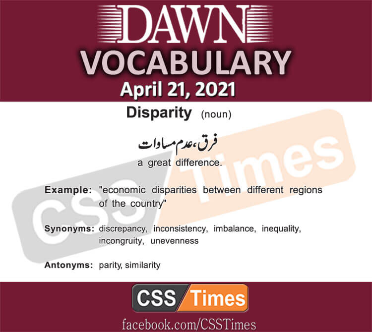 Daily DAWN News Vocabulary with Urdu Meaning (21 April 2021)