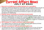 Daily Top-10 Current Affairs MCQs / News (July 27 2023) for CSS