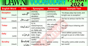 Daily DAWN News Vocabulary with Urdu Meaning (15 May 2024)