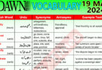 Daily DAWN News Vocabulary with Urdu Meaning (19 May 2024)