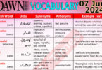 Daily DAWN News Vocabulary with Urdu Meaning (07 June 2024)