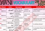 Daily DAWN News Vocabulary with Urdu Meaning (28 June 2024)