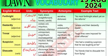 Daily DAWN News Vocabulary with Urdu Meaning (19 August 2024)