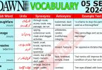 Daily DAWN News Vocabulary with Urdu Meaning (05 September 2024)